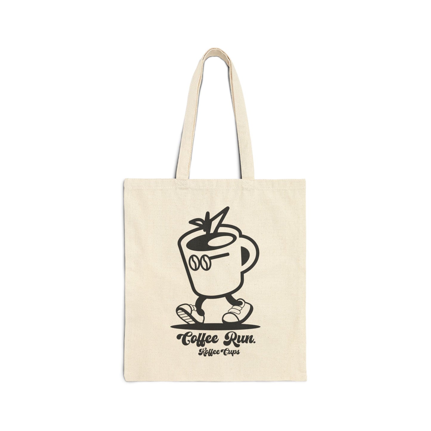 Coffee Run Canvas Tote Bag - Koffee Cups